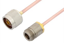 N Male to N Female Cable 18 Inch Length Using RG402 Coax