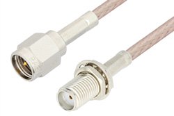 SMA Male to SMA Female Bulkhead Cable Using RG316 Coax