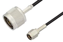 SMA Male to N Male Cable Using PE-C100-LSZH Coax