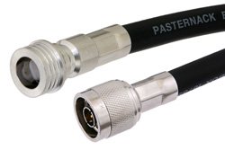 N Male to QN Male Cable 48 Inch Length Using RG213 Coax