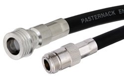 N Female to QN Male Cable 24 Inch Length Using RG213 Coax