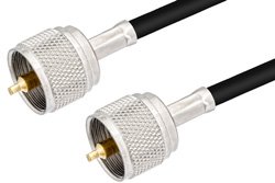 UHF Male to UHF Male Cable 48 Inch Length Using PE-C195 Coax