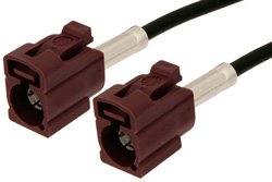 Bordeaux FAKRA Jack to FAKRA Jack Cable Using PE-C100-LSZH Coax