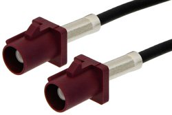 Bordeaux FAKRA Plug to FAKRA Plug Cable 48 Inch Length Using PE-C100-LSZH Coax