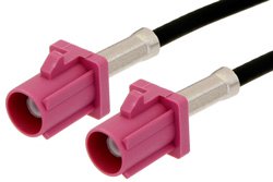 Violet FAKRA Plug to FAKRA Plug Cable 60 Inch Length Using RG174 Coax