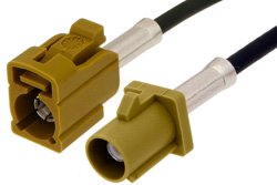 Curry FAKRA Plug to FAKRA Jack Cable 24 Inch Length Using RG174 Coax