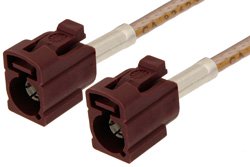 Bordeaux FAKRA Jack to FAKRA Jack Cable 12 Inch Length Using RG316 Coax