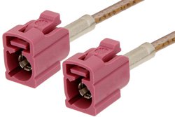 Violet FAKRA Jack to FAKRA Jack Cable Using RG316 Coax