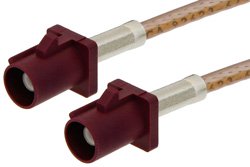 Bordeaux FAKRA Plug to FAKRA Plug Cable 12 Inch Length Using RG316 Coax