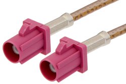 Violet FAKRA Plug to FAKRA Plug Cable Using RG316 Coax