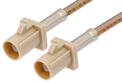 Beige FAKRA Plug to FAKRA Plug Cable Using RG316 Coax