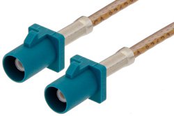 Water Blue FAKRA Plug to FAKRA Plug Cable Using RG316 Coax