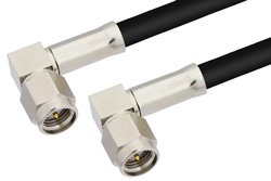 SMA Male Right Angle to SMA Male Right Angle Cable Using PE-C240 Coax