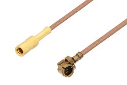 UMCX Plug to SSMB Plug Cable 12 Inch Length Using RG178 Coax