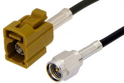 SMA Male to Curry FAKRA Jack Cable 60 Inch Length Using RG174 Coax