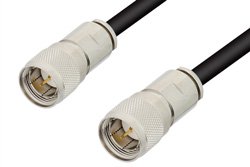 3/4 inch-20 Twinax Male to 3/4 inch-20 Twinax Male Cable 36 Inch Length Using 100 Ohm PE-S330 Coax, RoHS