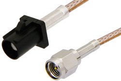 SMA Male to Black FAKRA Plug Cable 24 Inch Length Using RG316 Coax