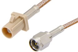 SMA Male to Beige FAKRA Plug Cable Using RG316 Coax