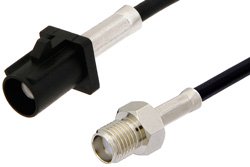 SMA Female to Black FAKRA Plug Cable 12 Inch Length Using RG174 Coax