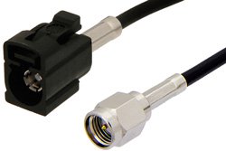 SMA Male to Black FAKRA Jack Cable 36 Inch Length Using PE-C100-LSZH Coax