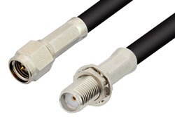 SMA Male to SMA Female Bulkhead Cable Using RG58 Coax