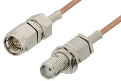 SMA Male to SMA Female Bulkhead Cable Using RG178 Coax