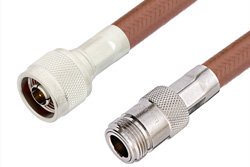 N Male to N Female Cable Using RG393 Coax, RoHS