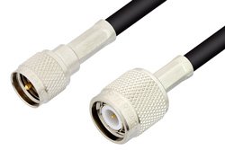 TNC Male to Mini UHF Male Cable 36 Inch Length Using LMR-195 Coax