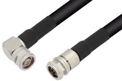 N Male to N Male Right Angle Cable Using LMR-600 Coax