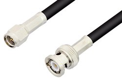 SMA Male to BNC Male Cable Using LMR-195 Coax