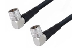 N Male Right Angle to N Male Right Angle With Times Connectors Cable 36 Inch Length Using LMR-400 Coax