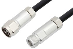 N Male to N Female Cable Using 1/4 inch Superflexible Coax