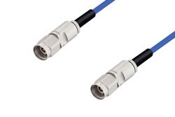 2.4mm Male to 2.4mm Male Cable 100 cm Length Using PE-P086HF Coax , LF Solder