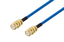 SMP Female to SMP Female Cable 12 Inch Length Using PE-P047 Coax