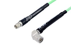 SMA Male to TNC Male Right Angle Low Loss Cable 36 Inch Length Using PE-P142LL Coax, RoHS