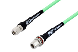 N Female Bulkhead to TNC Male Low Loss Test Cable 150 cm Length Using PE-P300LL Coax, RoHS