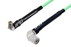 SMA Male Right Angle to TNC Male Right Angle Low Loss Cable 150 cm Length Using PE-P142LL Coax, RoHS