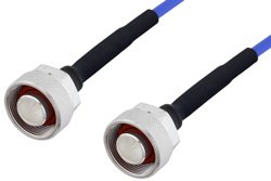 4.1/9.5 Mini DIN Male to 4.1/9.5 Mini DIN Male LSZH Jacketed Low PIM Cable 200 cm Length Using SR402FLJ Low PIM Coax with HeatShrink