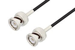 BNC Male to BNC Male Cable Using RG174 Coax, LF Solder, RoHS