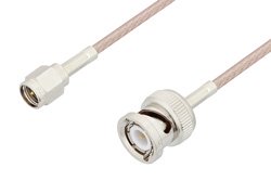 SMA Male to BNC Male Cable 12 Inch Length Using RG316 Coax