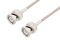 BNC Male to BNC Male Cable 12 Inch Length Using RG316 Coax