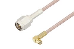 SMA Male to Push-On SMP Female Right Angle Cable 150 CM Length Using RG316 Coax