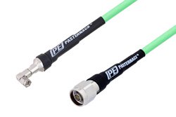 SMA Male Right Angle to N Male Low Loss Test Cable 12 Inch Length Using PE-P300LL Coax