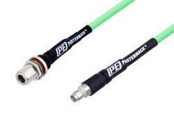 SMA Male to N Female Bulkhead Low Loss Test Cable 36 Inch Length Using PE-P300LL Coax