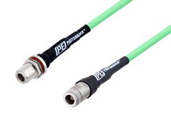 N Female to N Female Bulkhead Low Loss Test Cable 48 Inch Length Using PE-P300LL Coax