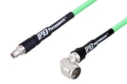 SMA Male to N Male Right Angle Low Loss Test Cable 200 cm Length Using PE-P300LL Coax