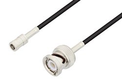 SMB Plug to BNC Male Cable 12 Inch Length Using RG174 Coax