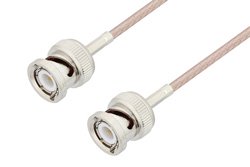 BNC Male to BNC Male Cable Using 75 Ohm RG179 Coax, LF Solder, RoHS