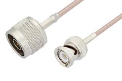 N Male to BNC Male Cable 72 Inch Length Using RG316 Coax