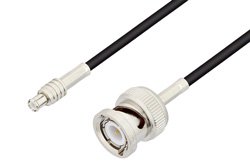 MCX Plug to BNC Male Cable 12 Inch Length Using RG174 Coax